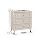 16" D Wooden Storage Chest Modern Style White Storage Chest Dresser for Bedroom