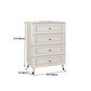 16" D Wooden Storage Chest Modern Style White Storage Chest Dresser for Bedroom