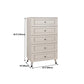 16" D Wooden Storage Chest Modern Style White Storage Chest Dresser for Bedroom