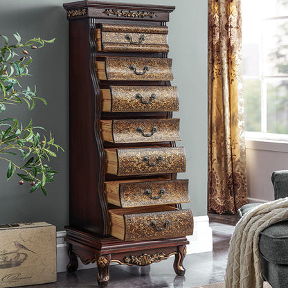 伝統的なスタイルの保管胸部垂直ソリッドウッドストレージチェストドレッサーベッドルーム用