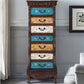 Traditional Style Storage Chest Vertical Solid Wood Storage Chest Dresser for Bedroom