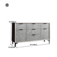 Modern Style Grey Storage Chest Horizontal Wooden Storage Chest Dresser for Bedroom