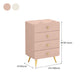 Commode de chambre blanche et rose, coffre de rangement en bois de style moderne avec plusieurs tiroirs