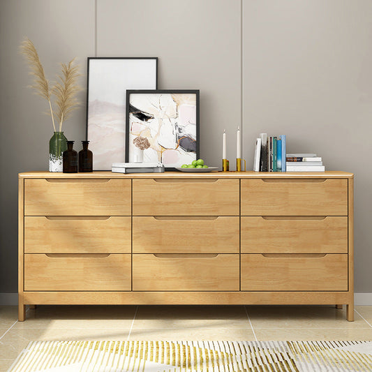 Bedroom Dresser Modern Style Rubber Wood Storage Chest with Multi Drawers Clearhalo 'Bedroom Furniture' 'Dressers & Chests' 'dressers_chests' 'furn' 'furn_dressers_chests' 'Furniture' 5429007
