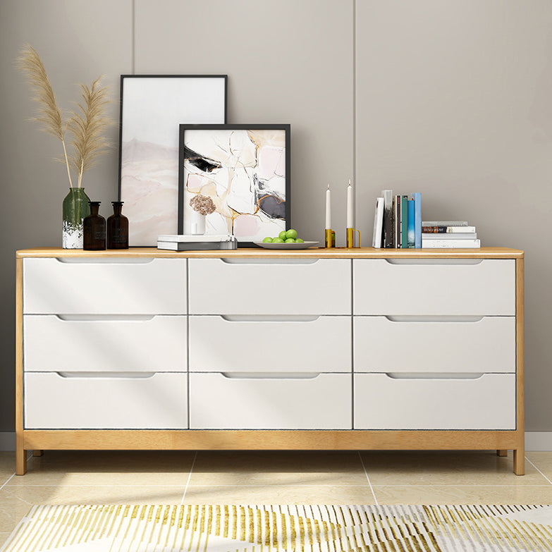 Bedroom Dresser Modern Style Rubber Wood Storage Chest with Multi Drawers Clearhalo 'Bedroom Furniture' 'Dressers & Chests' 'dressers_chests' 'furn' 'furn_dressers_chests' 'Furniture' 5429009