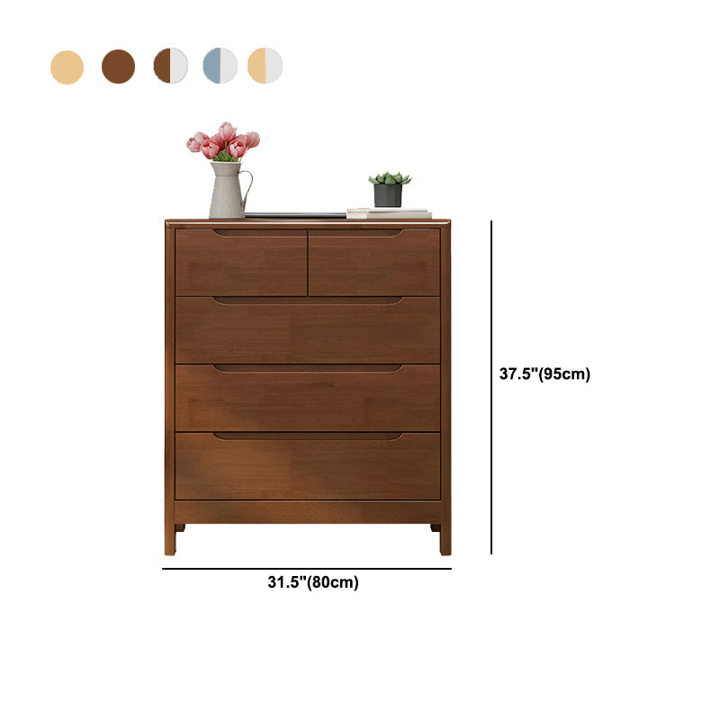 Bedroom Dresser Modern Style Rubber Wood Storage Chest with Multi Drawers Clearhalo 'Bedroom Furniture' 'Dressers & Chests' 'dressers_chests' 'furn' 'furn_dressers_chests' 'Furniture' 5429026