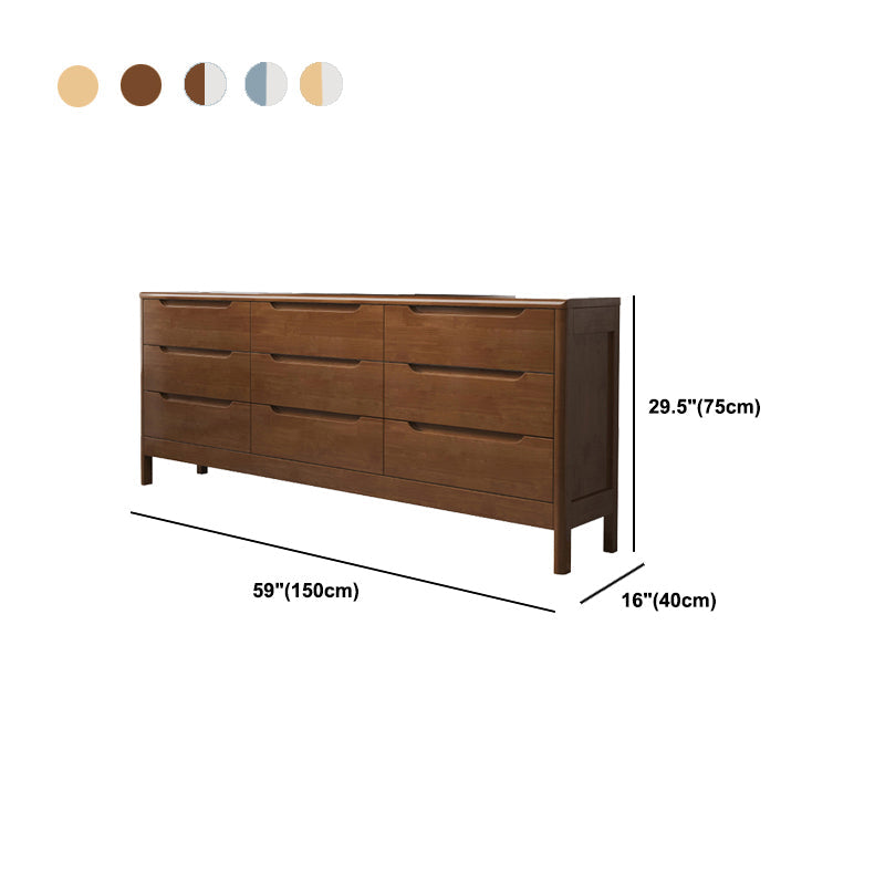 Bedroom Dresser Modern Style Rubber Wood Storage Chest with Multi Drawers Clearhalo 'Bedroom Furniture' 'Dressers & Chests' 'dressers_chests' 'furn' 'furn_dressers_chests' 'Furniture' 5429028