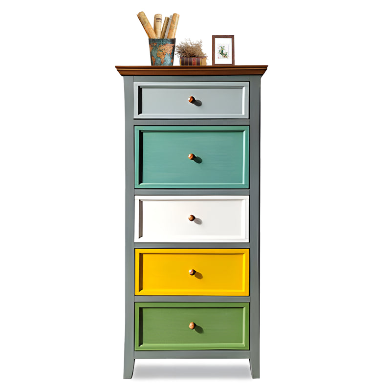 Traditional Style Grey Storage Chest Wooden Storage Chest Dresser for Bedroom