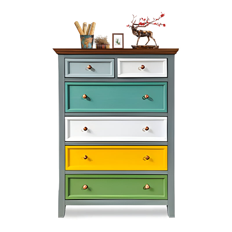 Style de rangement gris traditionnel coffre en bois commode coffre pour chambre à coucher