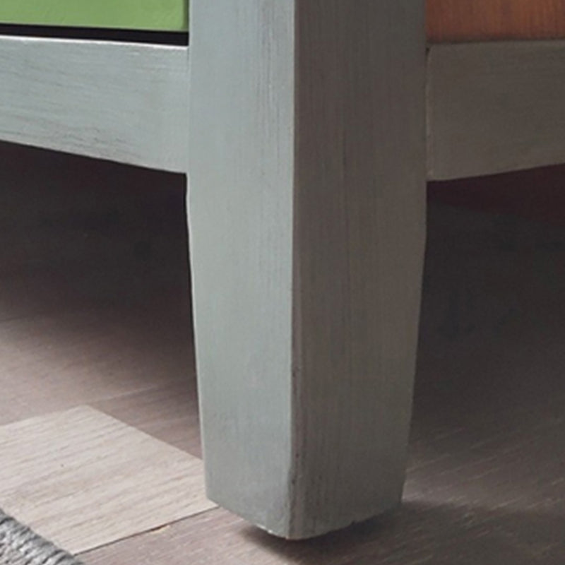 Style de rangement gris traditionnel coffre en bois commode coffre pour chambre à coucher