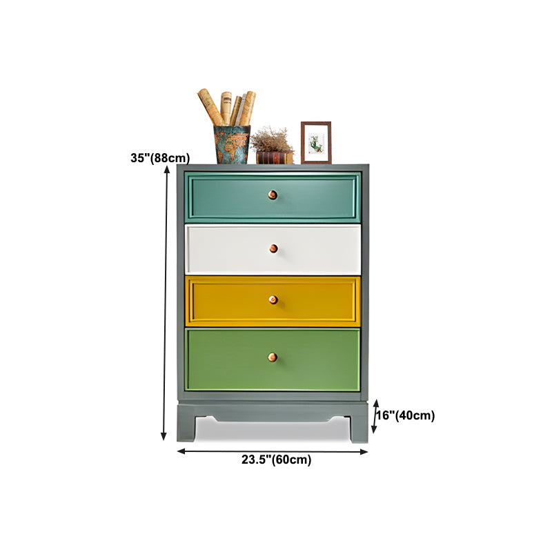Style de rangement gris traditionnel coffre en bois commode coffre pour chambre à coucher