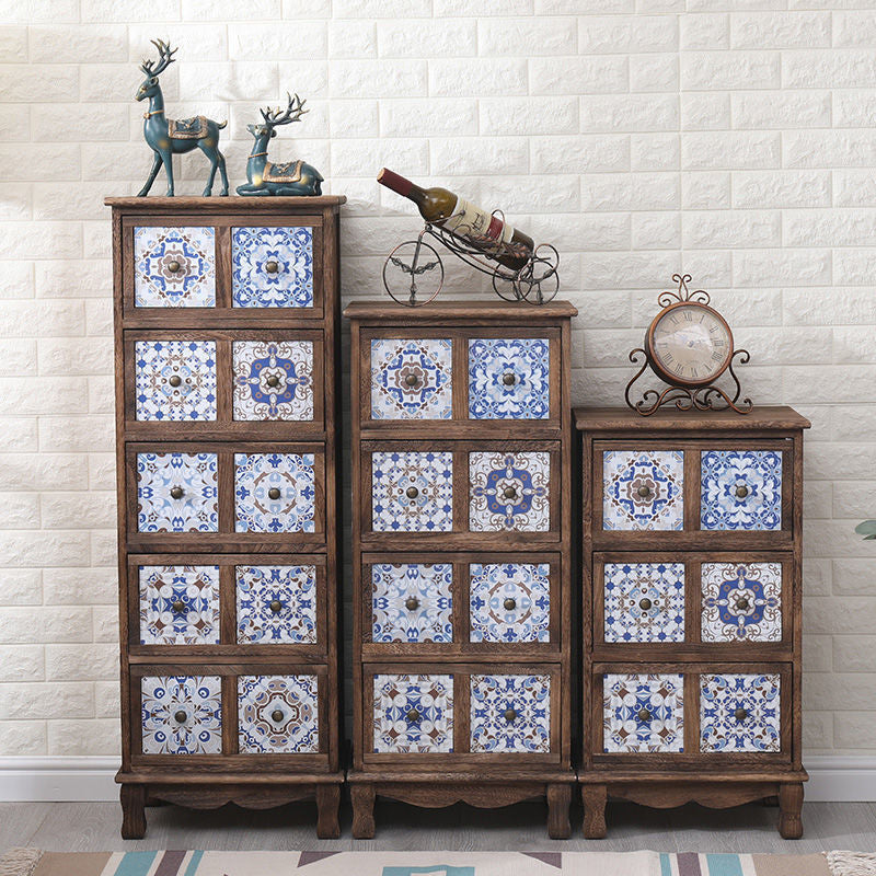 Bedroom Dresser Traditional Style Solid Wood Storage Chest with Multi Drawers