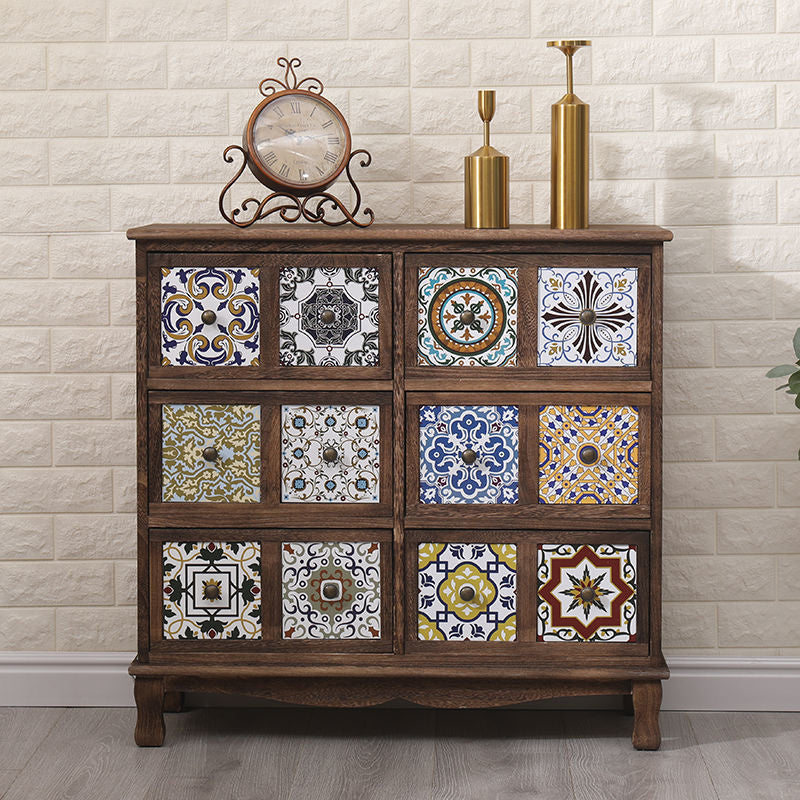 Bedroom Dresser Traditional Style Solid Wood Storage Chest with Multi Drawers