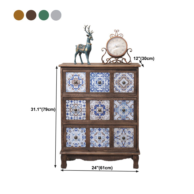 Bedroom Dresser Traditional Style Solid Wood Storage Chest with Multi Drawers