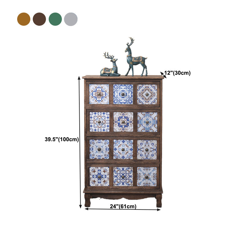 Bedroom Dresser Traditional Style Solid Wood Storage Chest with Multi Drawers