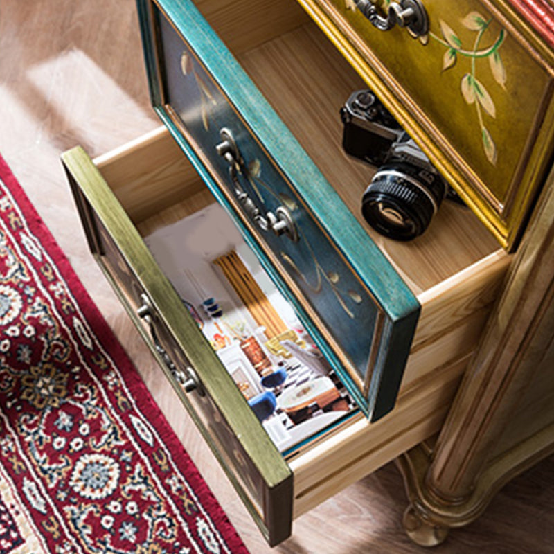 Traditional Style Vertical Lingerie Chest Wooden Storage Chest Dresser for Bedroom