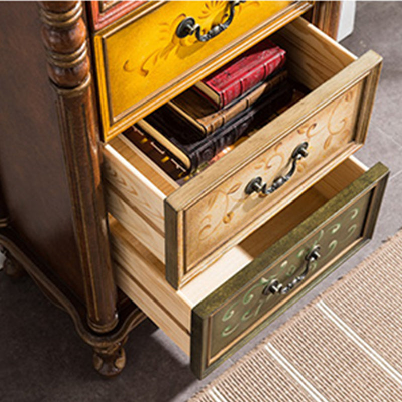 伝統的なスタイルの垂直ランジェリーチェスト木製の収納チェストドレッサーベッドルーム