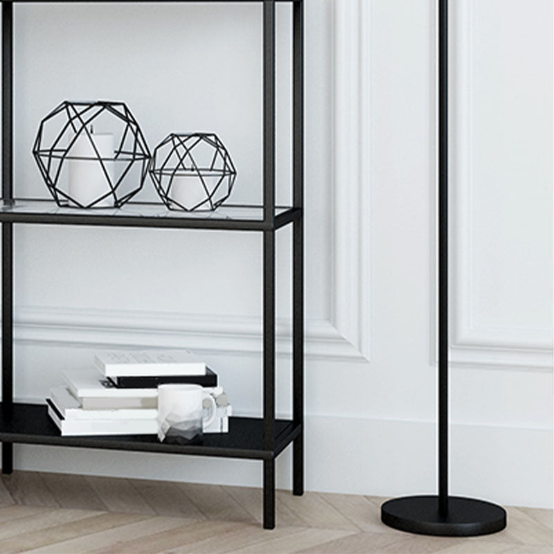 Modern Bookcase Metal Open Back Etagere Bookshelf for Home Office