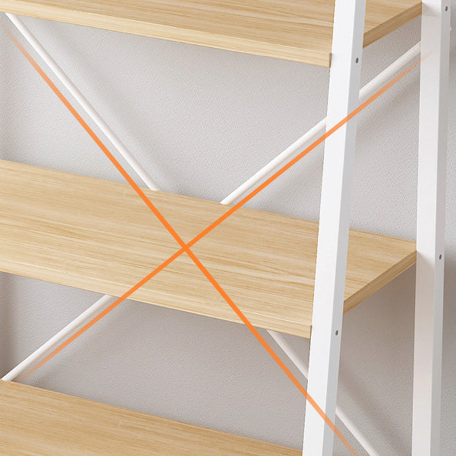 Modern Style Bookcase Metal Frame Open Back Bookshelf for Home Office