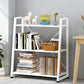 Modern Style Bookcase Metal Frame Open Back Bookshelf for Home Office