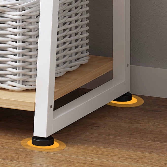 Modern Style Bookcase Metal Frame Open Back Bookshelf for Home Office