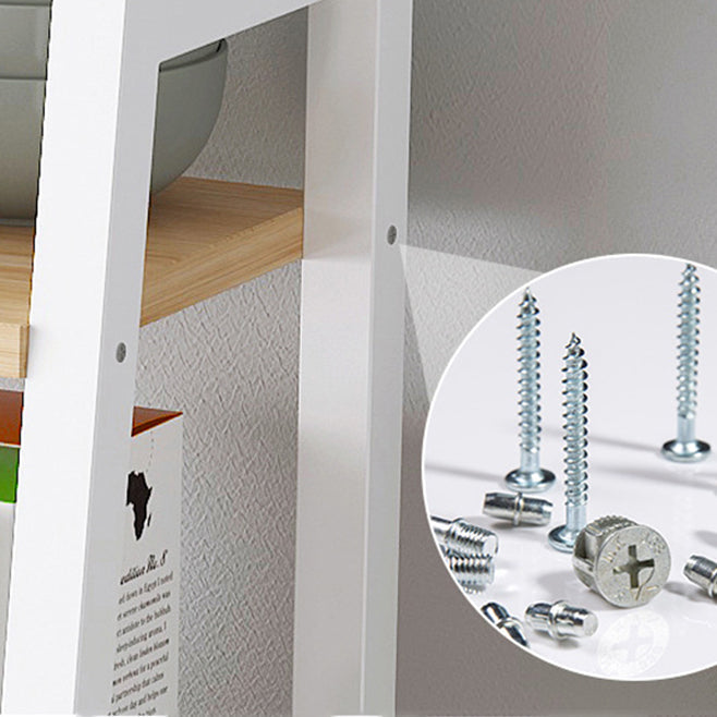 Modern Style Bookcase Metal Frame Open Back Bookshelf for Home Office