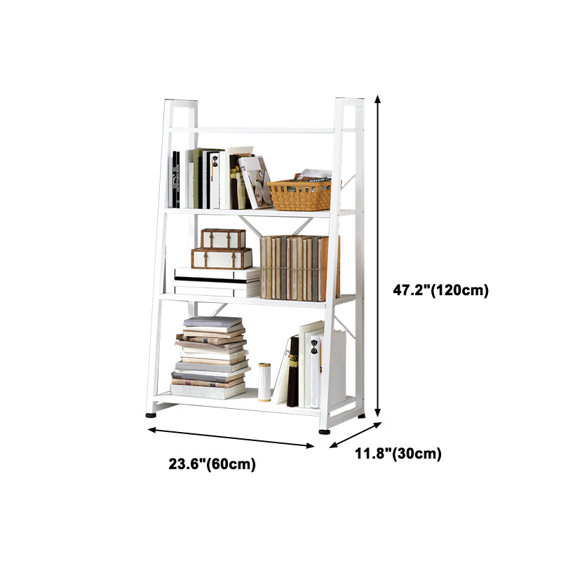 Modern Style Bookcase Metal Frame Open Back Bookshelf for Home Office