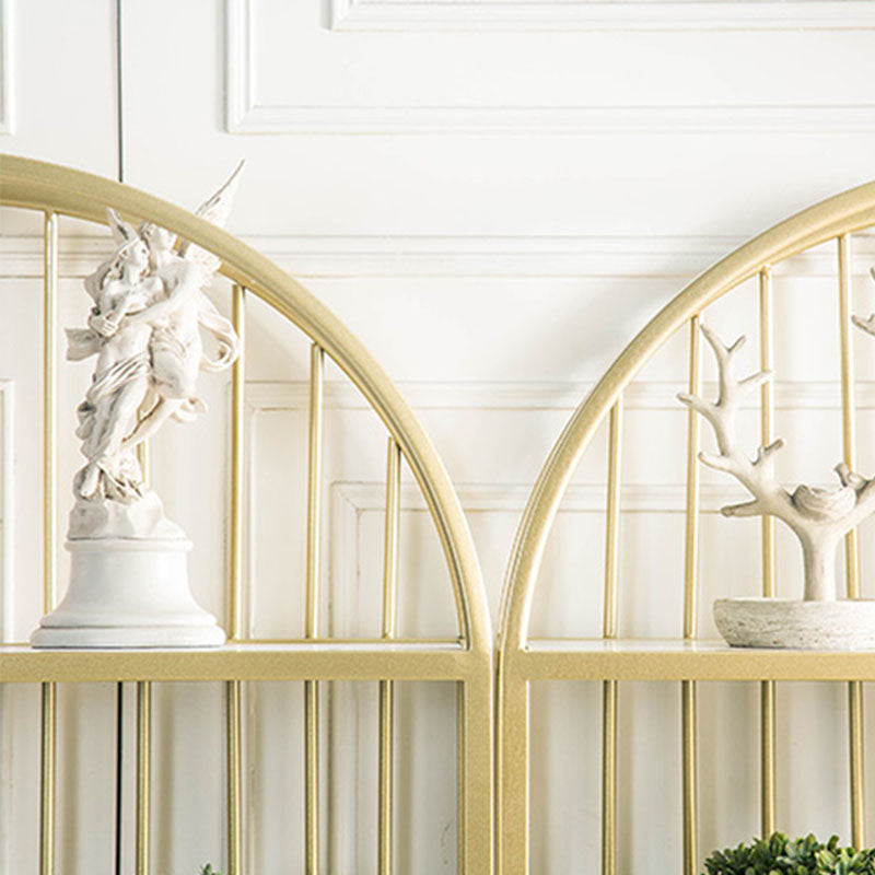 Metal Modern Style Bookcase Gold Frame Bookshelf for Home Office Use