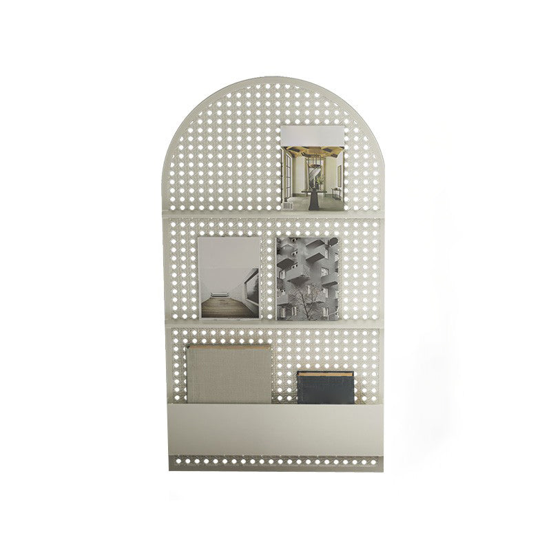 Metal Closed Back Bookshelf Modern Style Bookcase for Home Office