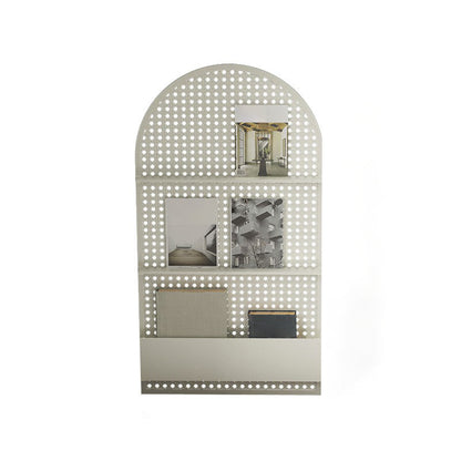 Metal Closed Back Bookshelf Modern Style Bookcase for Home Office