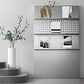Metal Closed Back Bookshelf Modern Style Bookcase for Home Office