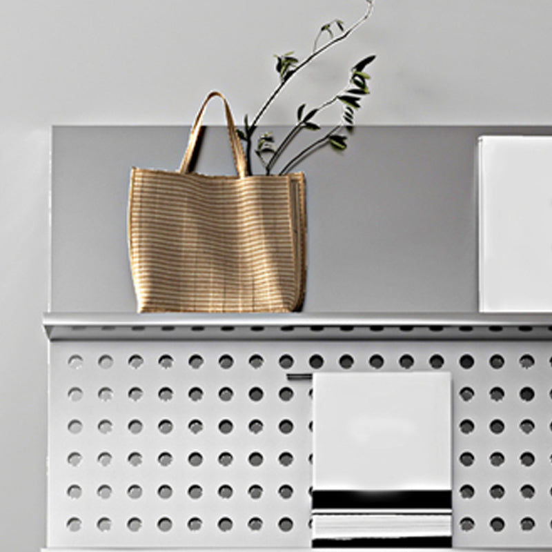 Metal Closed Back Bookshelf Modern Style Bookcase for Home Office