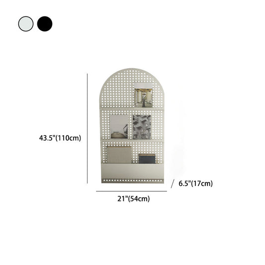 Metal Closed Back Bookshelf Modern Style Bookcase for Home Office