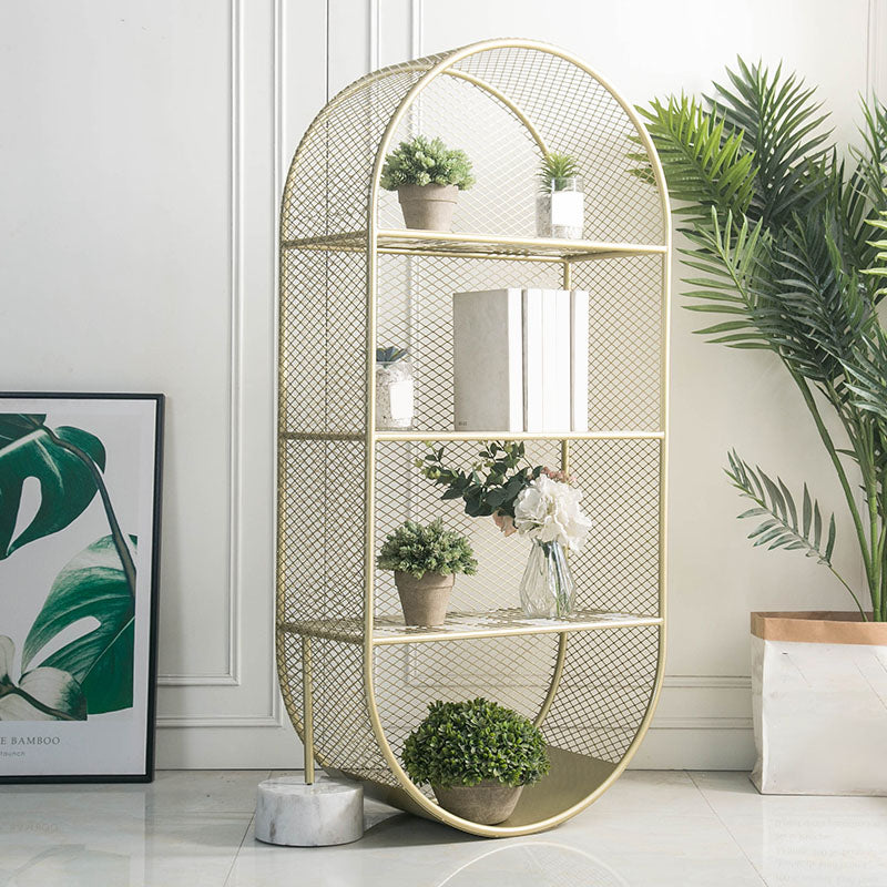 Modern Style Bookcase Closed Back Metal Bookshelf for Home Office