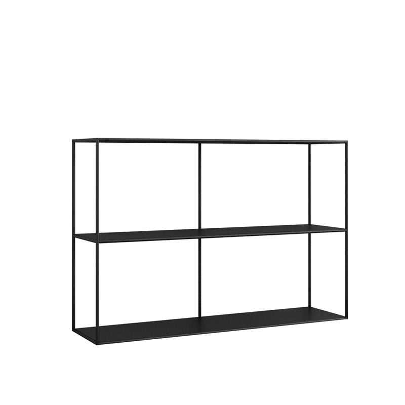 Contemporary Style Bookcase Open Back Metal Bookshelf for Home Office