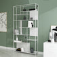 Industrial Open Rectangle Storage Bookshelf Home Office Etagere Bookcase White Clearhalo 'Bookcases' 'furn' 'furn_bookcases' 'Furniture' 'Office Furniture' 5429294