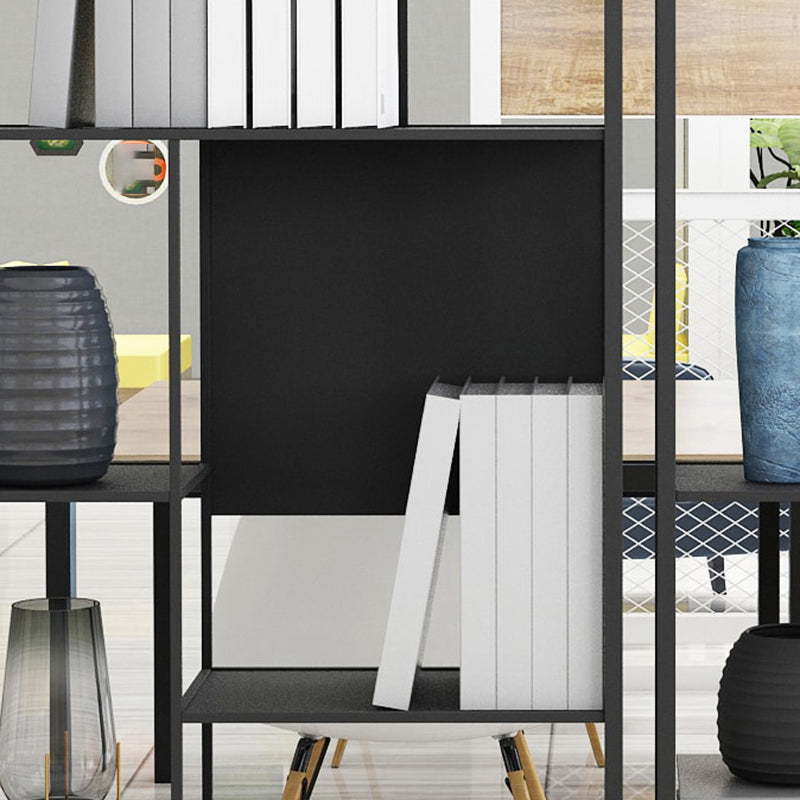 Industrial Open Rectangle Storage Bookshelf Home Office Etagere Bookcase Clearhalo 'Bookcases' 'furn' 'furn_bookcases' 'Furniture' 'Office Furniture' 5429295