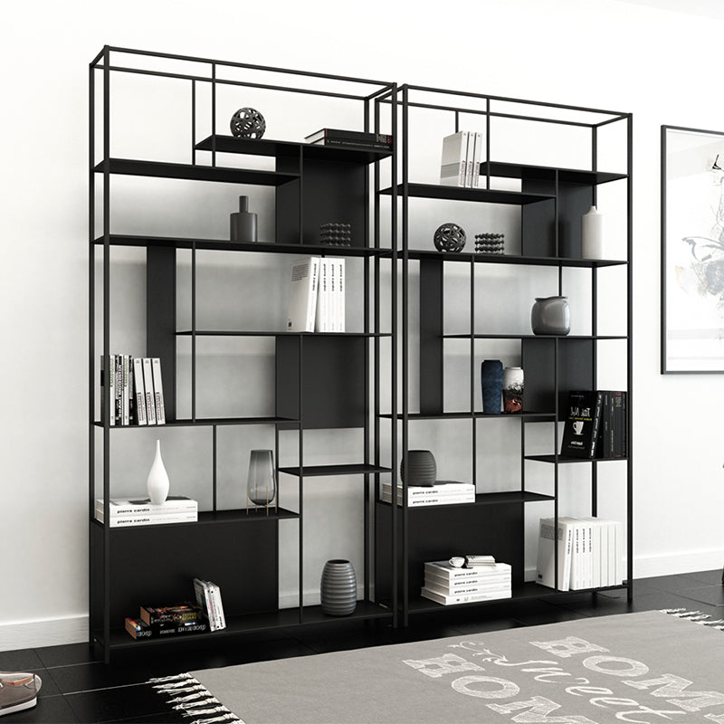Industrial Open Rectangle Storage Bookshelf Home Office Etagere Bookcase Clearhalo 'Bookcases' 'furn' 'furn_bookcases' 'Furniture' 'Office Furniture' 5429306