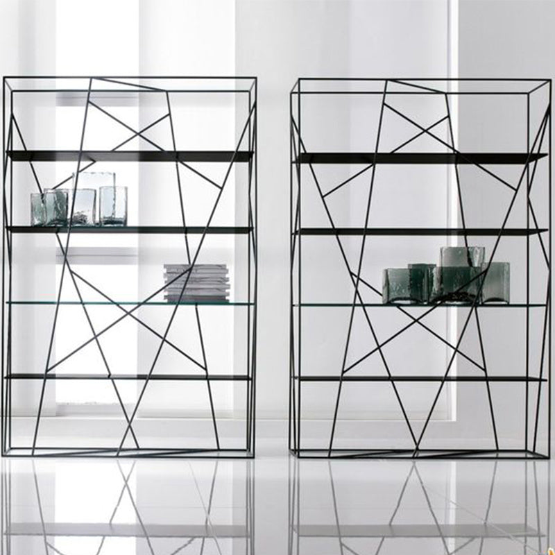 Metal Open Storage Bookshelf Industrial Rectangle Etagere Bookcase Clearhalo 'Bookcases' 'furn' 'furn_bookcases' 'Furniture' 'Office Furniture' 5429387