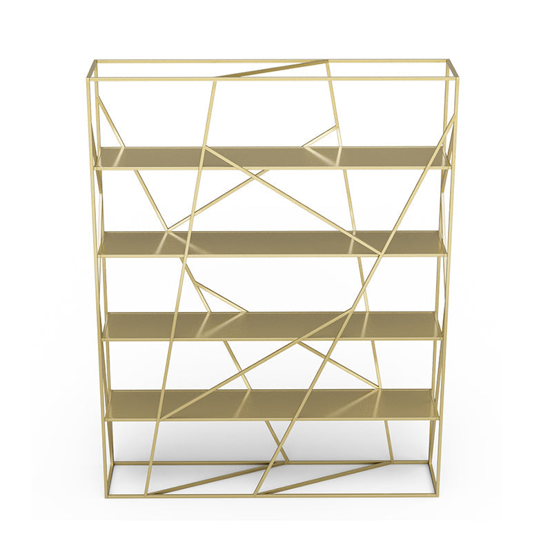 Metal Open Storage Bookshelf Industrial Rectangle Etagere Bookcase Gold Clearhalo 'Bookcases' 'furn' 'furn_bookcases' 'Furniture' 'Office Furniture' 5429389