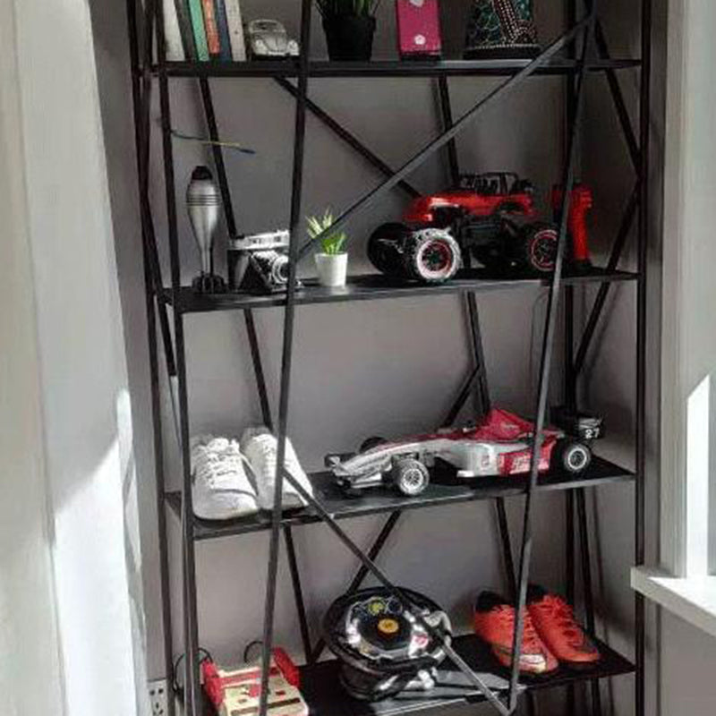 Metal Open Storage Bookshelf Industrial Rectangle Etagere Bookcase Clearhalo 'Bookcases' 'furn' 'furn_bookcases' 'Furniture' 'Office Furniture' 5429395