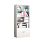 Closed Back Metal Bookshelf Modern Rectangle Storage Standard Bookshelf
