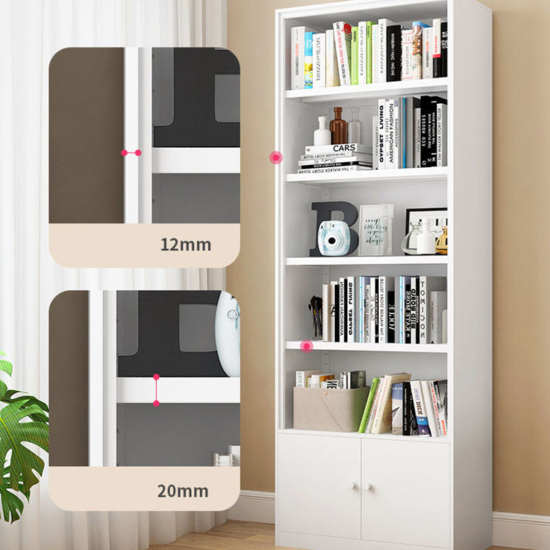 Closed Back Metal Bookshelf Modern Rectangle Storage Standard Bookshelf