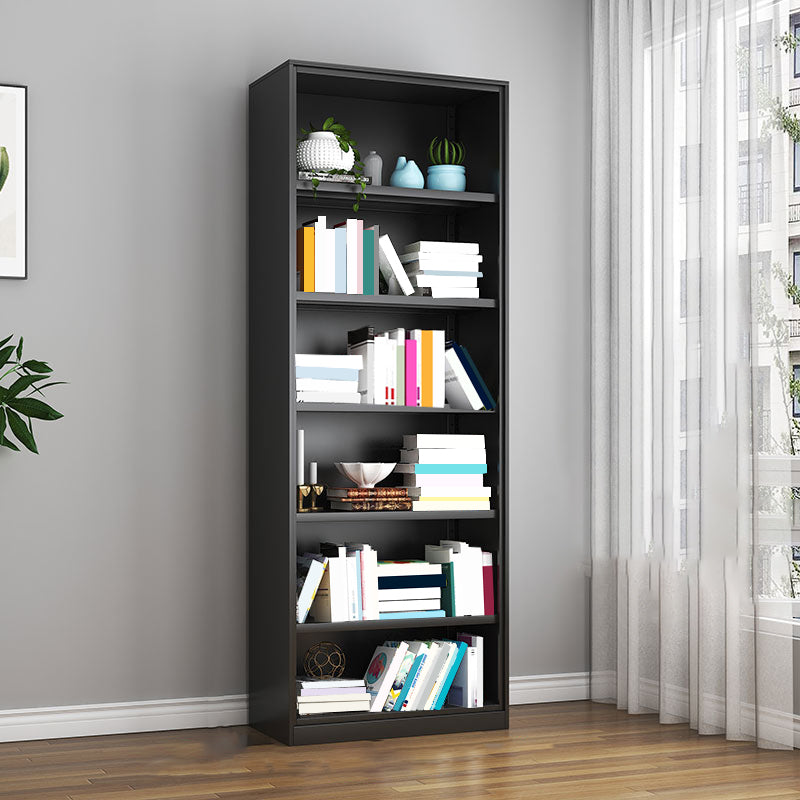 Closed Back Metal Bookshelf Modern Rectangle Storage Standard Bookshelf