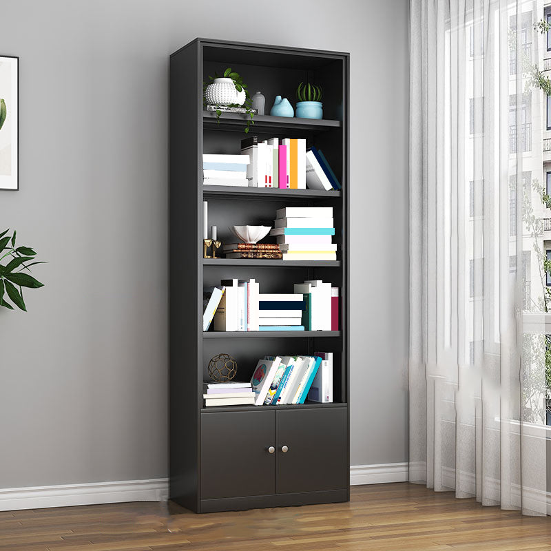 Closed Back Metal Bookshelf Modern Rectangle Storage Standard Bookshelf