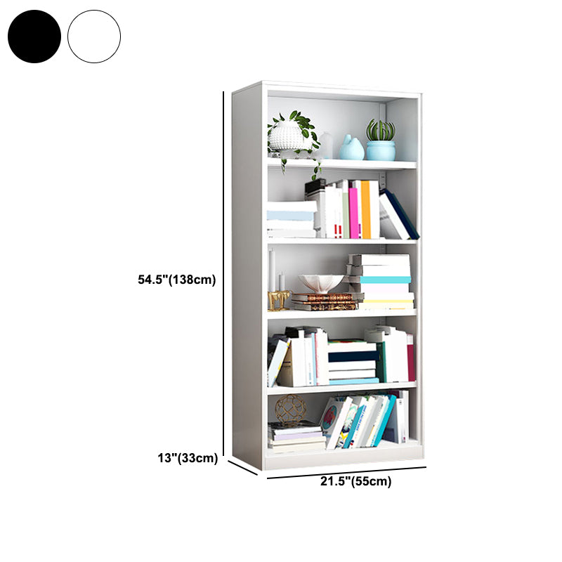 Closed Back Metal Bookshelf Modern Rectangle Storage Standard Bookshelf