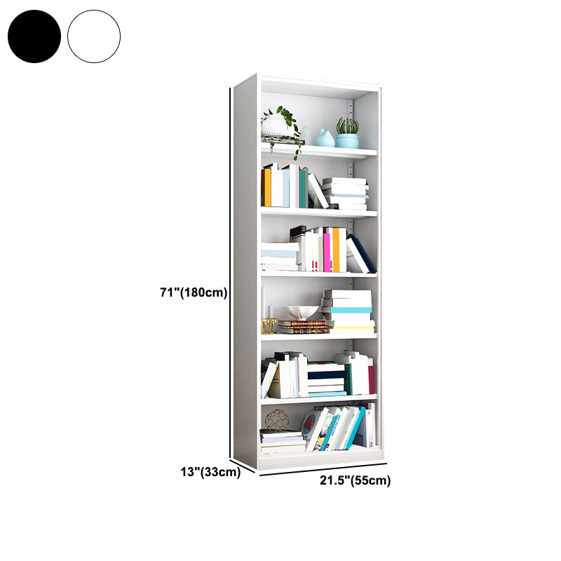 Closed Back Metal Bookshelf Modern Rectangle Storage Standard Bookshelf