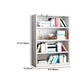 Closed Back Metal Bookshelf Modern Rectangle Storage Standard Bookshelf