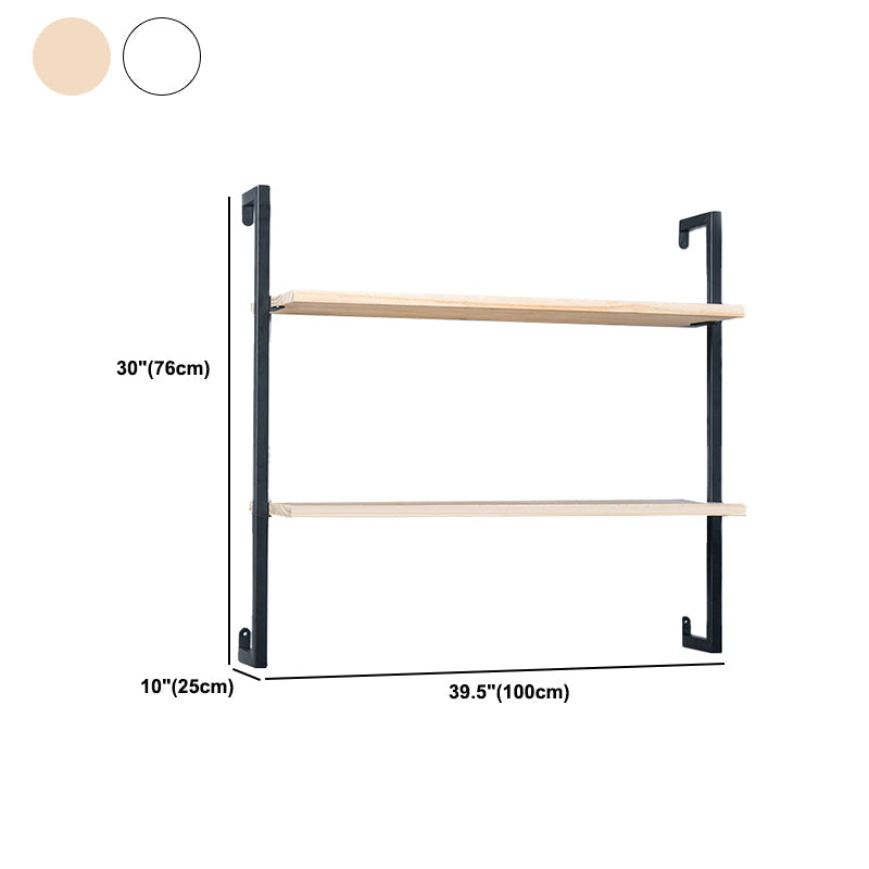 Estantería flotante de madera escandinava 9.8 "