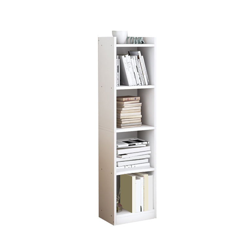 Engineer Wooden Bookcase Modern Home Living Room Corner Bookshelf 11.8"L x 9.4"W x 48.8"H White Clearhalo 'Bookcases' 'furn' 'furn_bookcases' 'Furniture' 'Office Furniture' 5429483